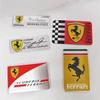 Aluminum Car Sticker For Ferrari Logo Teams SJ Scuderia Decal Cover Badge Auto Stickers Supplies Replacement Car Styling Decal