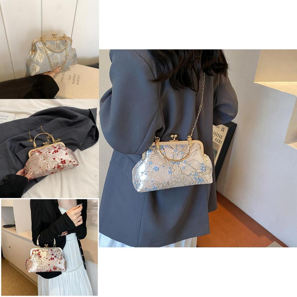 Chic Silk Shoulder Bag Stylish And Trendy Street Fashion Summer 2024 Unique Design