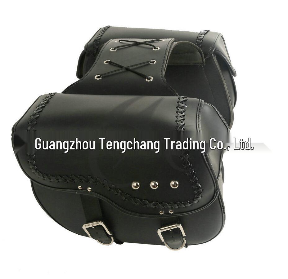 

Harley Prince Настоящая кожа Боковая сумка для круизера и мотоцикла Genuine Leather чёрный