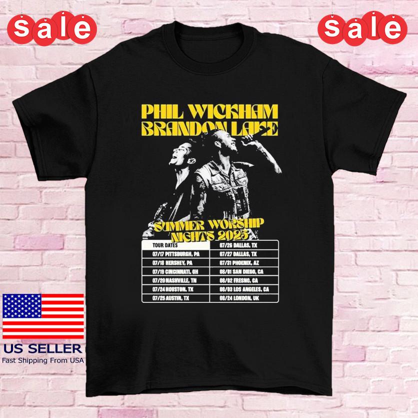Phil Wickham Summer Worship Nights Brandon Lake T SHIRT FULL SIZE S-5XL