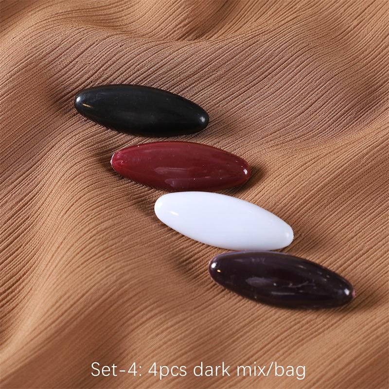 8Pcs/set High Quality Solid Color Plastic Brooch Needle Muslim Scarf Accessory Islamic Turban Safety Pins Elegantly Hijab Brooch
