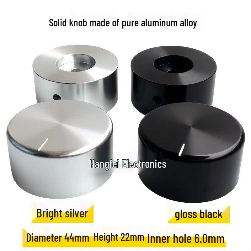 Aluminum Alloy Knurled Volume Knob for Potentiometer & Amplifier (44x22mm)