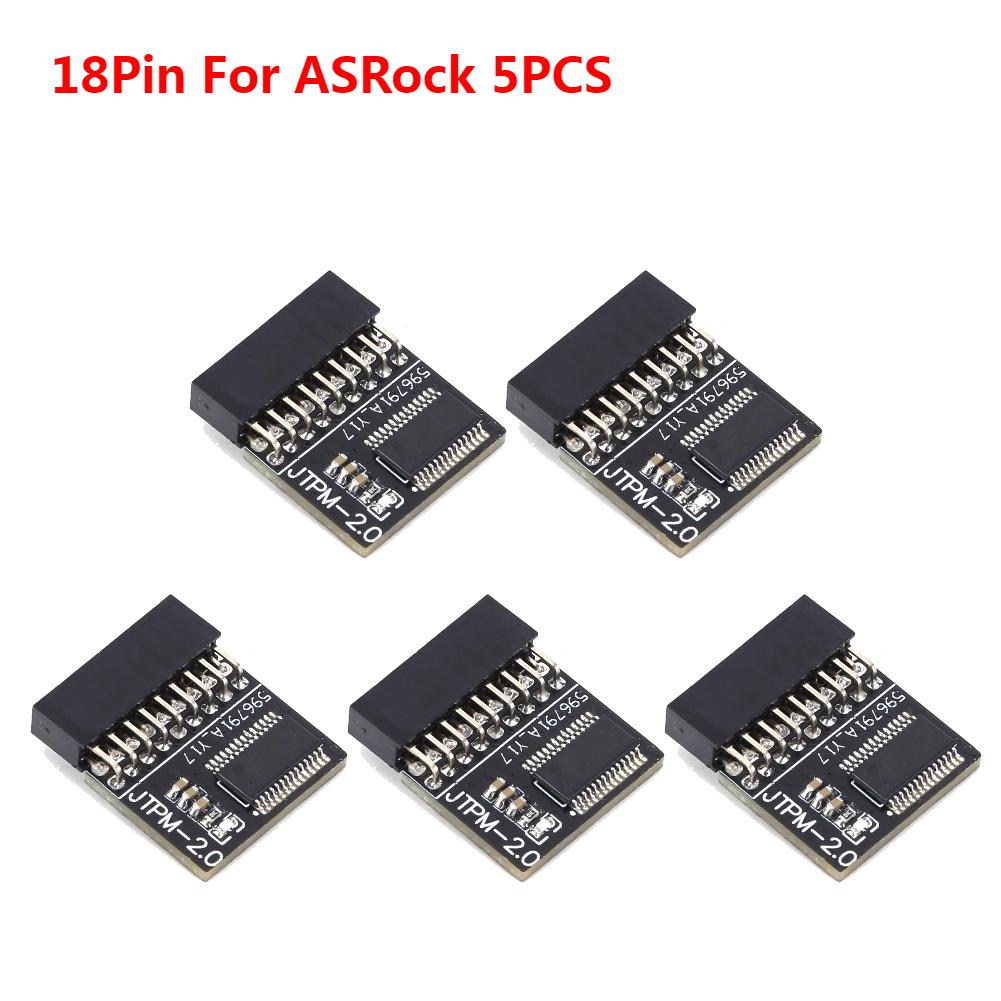 10/5/3/1PCS TPM 2.0 Encryption Security Module Board 4GB For ASUS ASRock MSI ASRock GIGABYTE LPC 14/18/20 Pin Motherboards Card