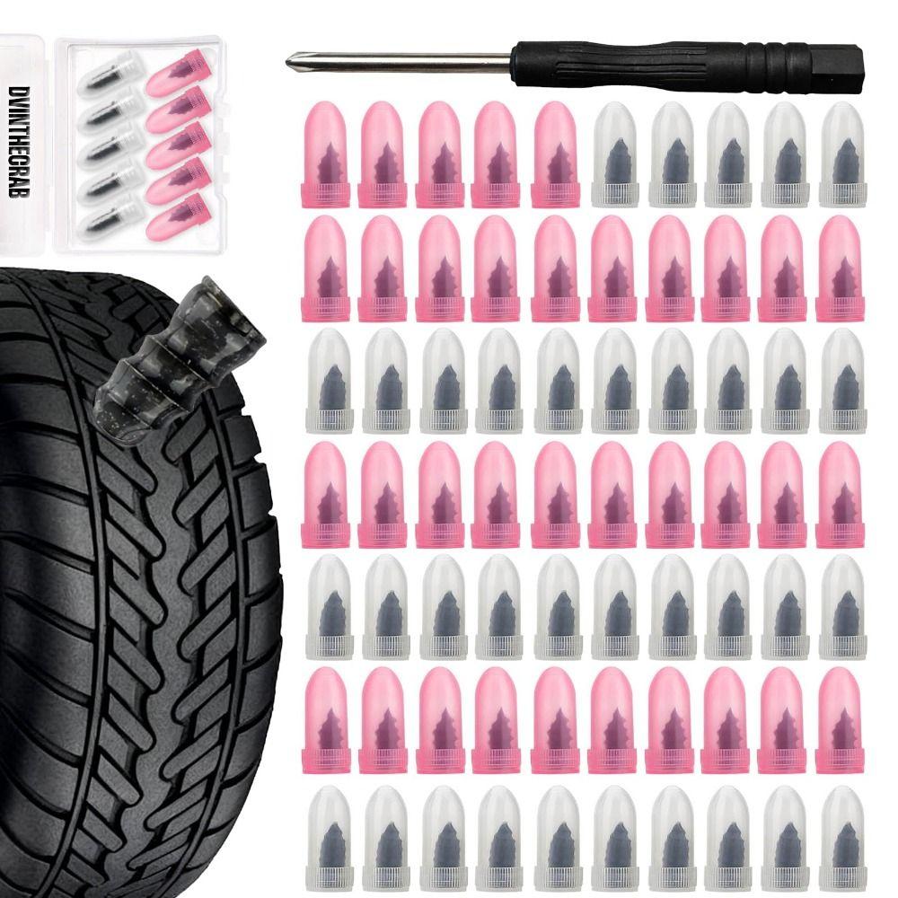 40/100Pcs Spiral Vacuum Tire Repair Nail Self-Tapping Screw Tire Rubber Nails Tool  Bike