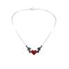 Gothic Black/Red Heart Wing Necklace Jewelry