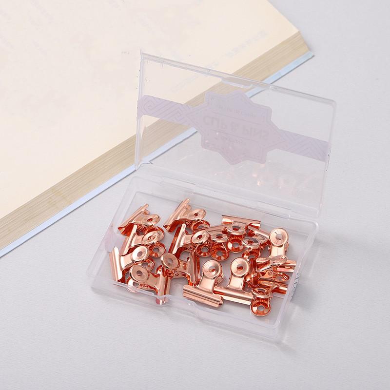 

12 шт./кор. металлические скрепки скрепки для бумаг зажимы для купюр Золотая роза золотые зажимы студент учитель скрепки для бумаг офисные товары для бизнеса