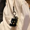 Halloween Plush Keychains Cute Black Cat Plush Keychains Keyrings for Backpack Bag Charms Kawaii Cat Key Chains Party Favors