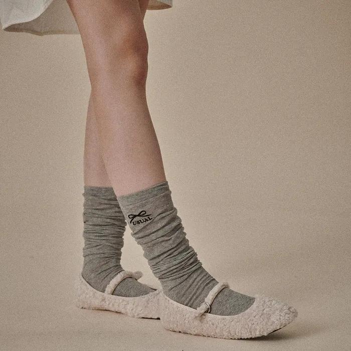 Usual High Knee Socks (4Colors)