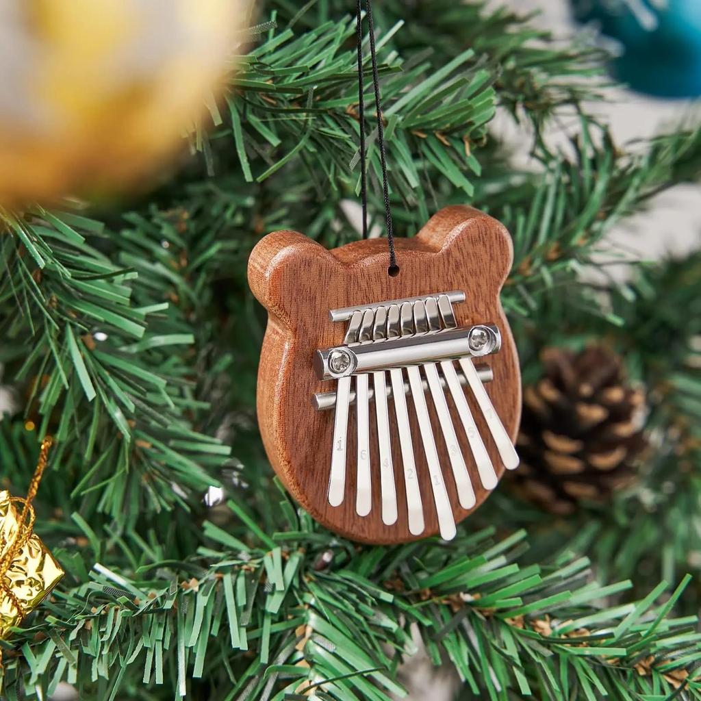 8 tasti Mini Kalimba Thumb Piano Dita Percussioni Legno Massello Giocattolo Regalo Musicale