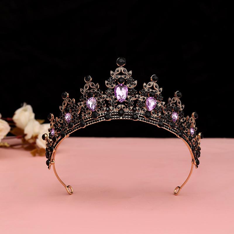 Bride's Crown Headband Wedding Korean Birthday Gift Adult Gift Crystal Crown Princess Dress Hair Accessory