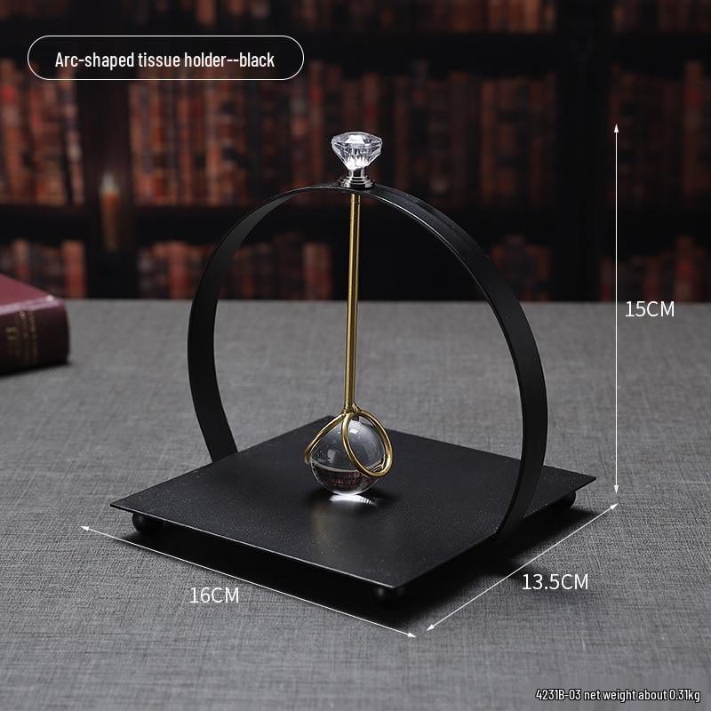 Luxury Crystal Tissue Holder: Elegant Metal Stand for Home or Office Decor