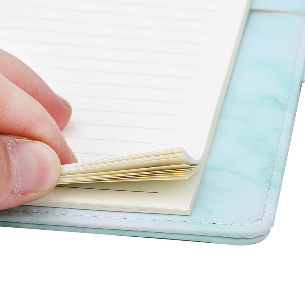 A5 Note Book PU Leather Cover Password Lock Notepad Diary Book Office School SuppliesGreen