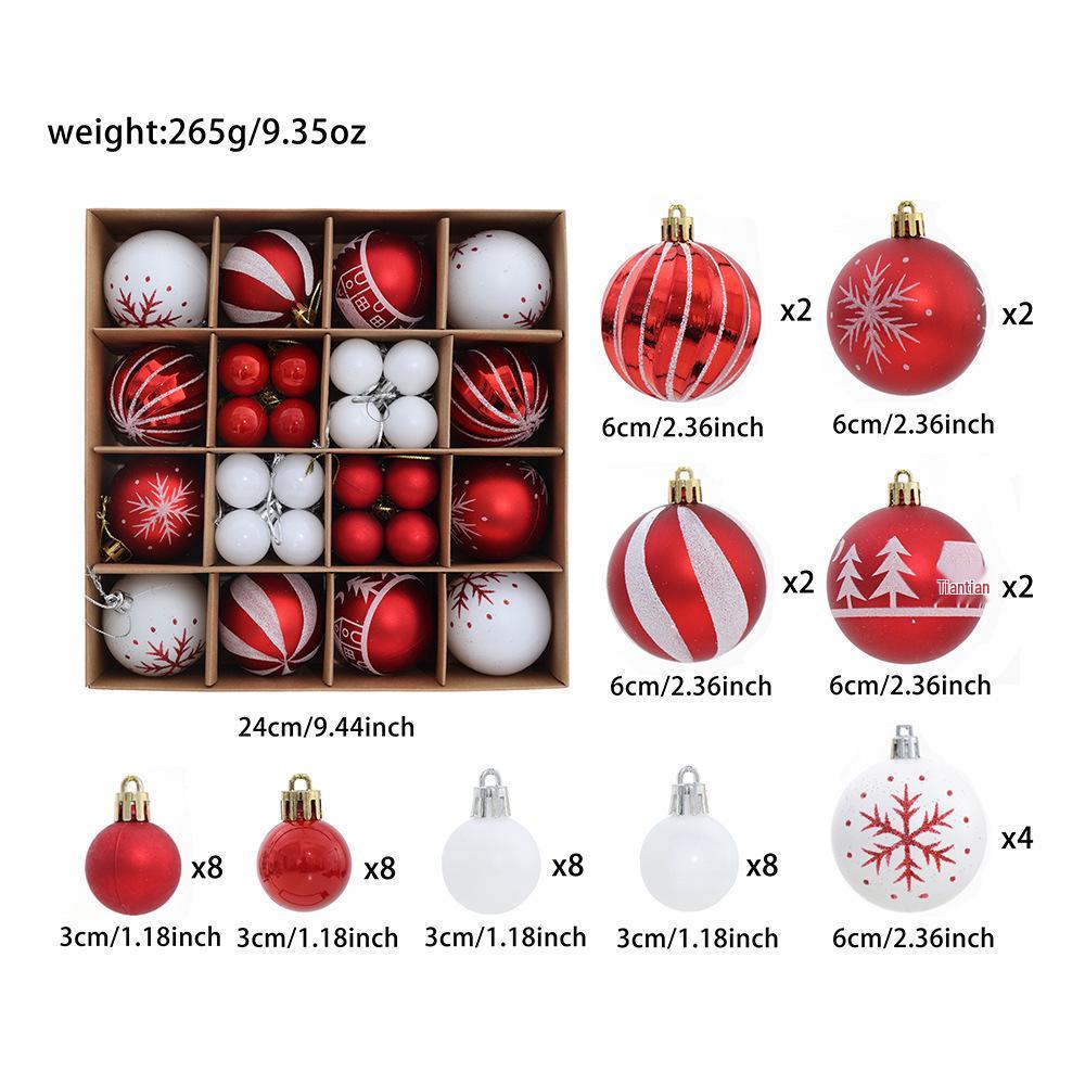 Creative Painted Electroplated Christmas Ball Ornaments with Gift Box