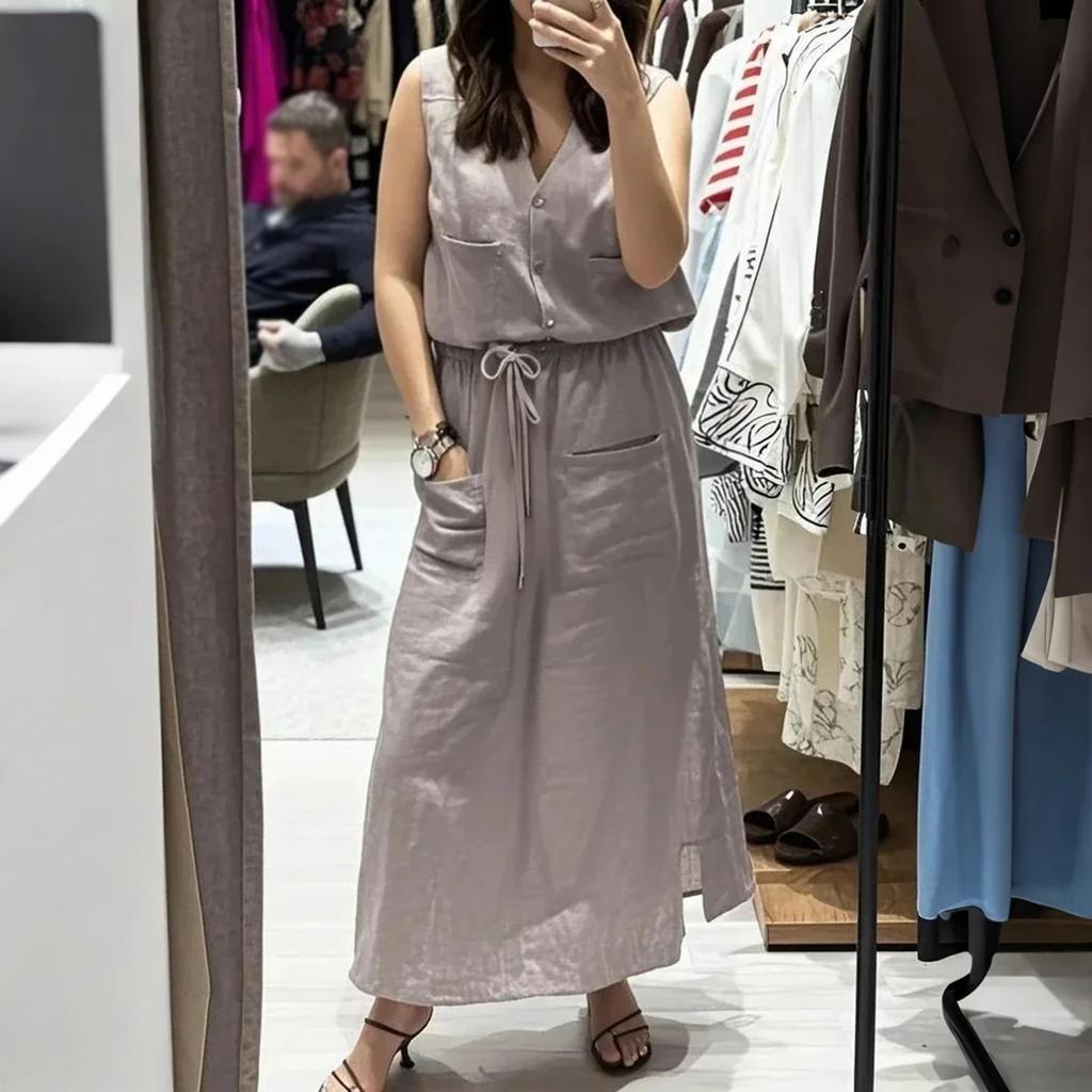 Women Casual Fit Wide Outfits 2 Piece Set