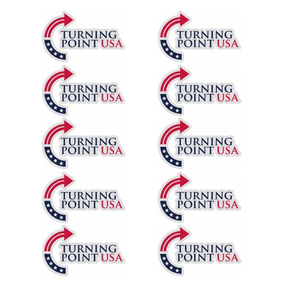 10Pcs Charlie Kirk Stickers Waterproof Vinyl Laptop Decal for Bumper Window Car Multifunctional Decoration for DIY Crafts Gifts