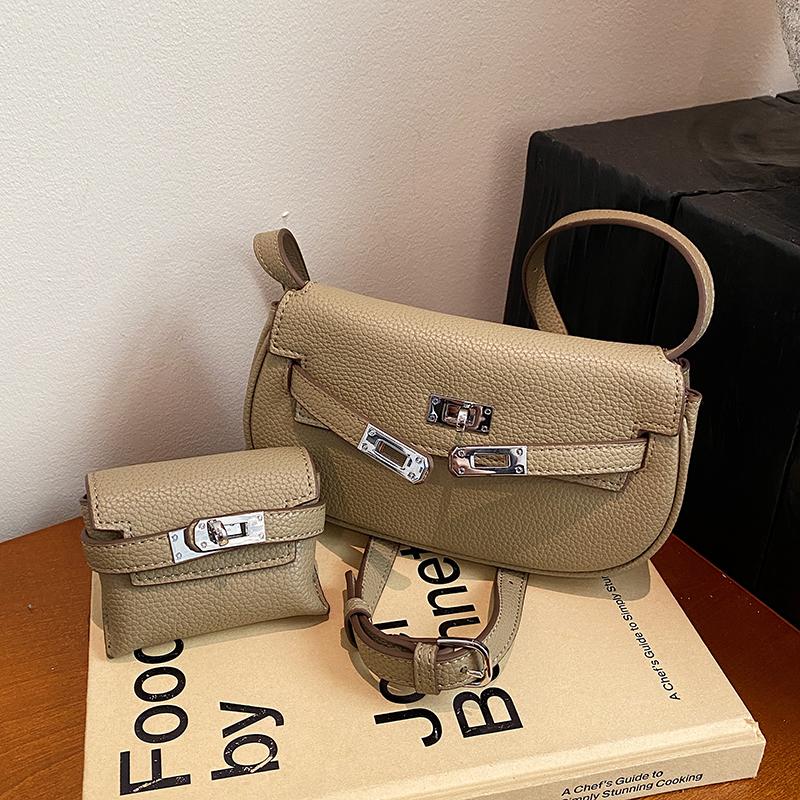 Premium Saddle Bag Fashion Versatile Gemini Bag Dumpling Bag Women's Bag One Shoulder Crossbody Breast Bag Mini Fanny Bag