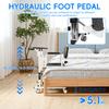 Patientenlifter Transferstuhl, 5-in-1 Patientenlifter Rollstuhl mit 180 Grad geteiltem Sitz, Höhenverstellbarer Lifter Transferstuhl für Zuhause Senioren Ältere