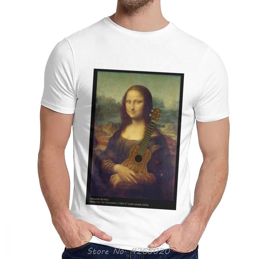 

Summer Men T Shirt Mona Lisa Guitar Great Tshirt Hot Sale Oneck Harajuku Streetwear TShirt Hip Hop Tees Funny S