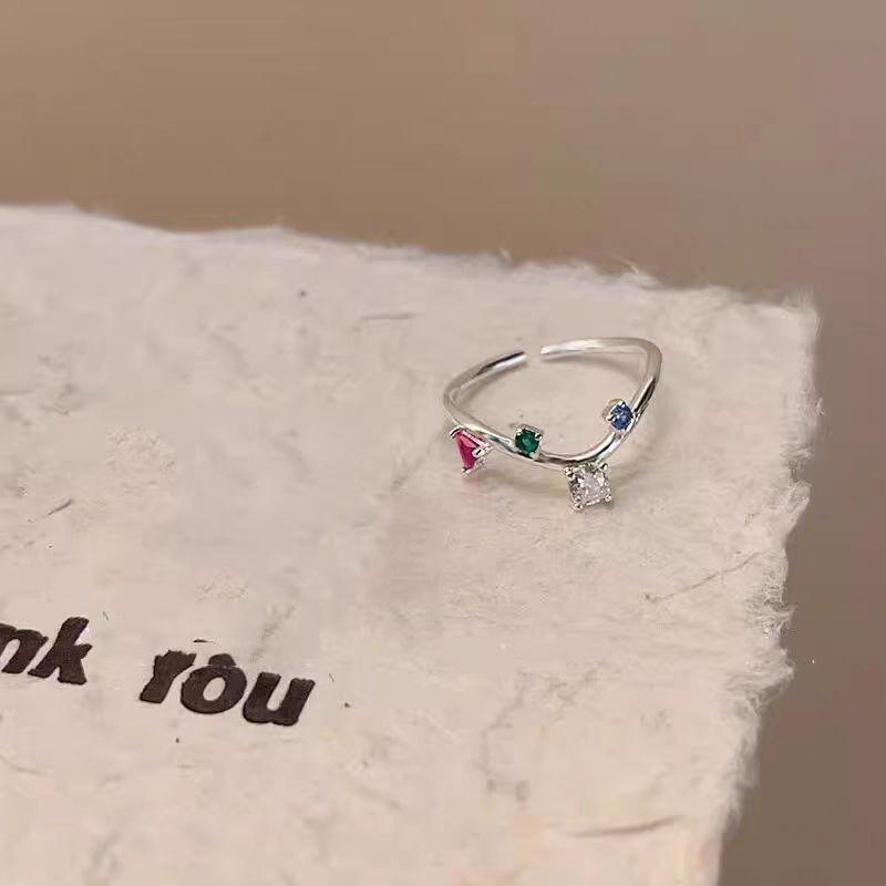 "2025 Trendy koreansk søt design Allsidig pekefingerring for daglig bruk"