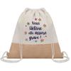Sac cabas - PLANETEE - Hélène elle assure grave ! - Jute naturel - Imprimé en France - Grande contenance