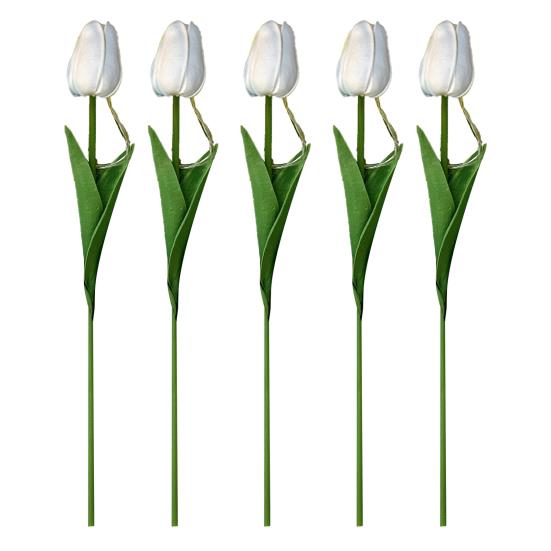 LED Aydınlatmalı Yapay Lale Gece Lambası Ayarlanabilir Saplar Sıcak Yumuşak Işıklı Gerçekçi PU Lale Buketi Ev Dekorasyonu İçin Zarif Çiçekli Gece Lambası