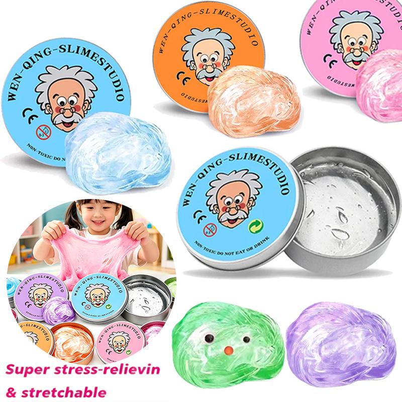 Liquid Glass Thinking Putty Non Newtonian Fluid Transparent Slime Stress Relief Toy,Clear Crystal Clay Gift,Squeeze Squishy Toy