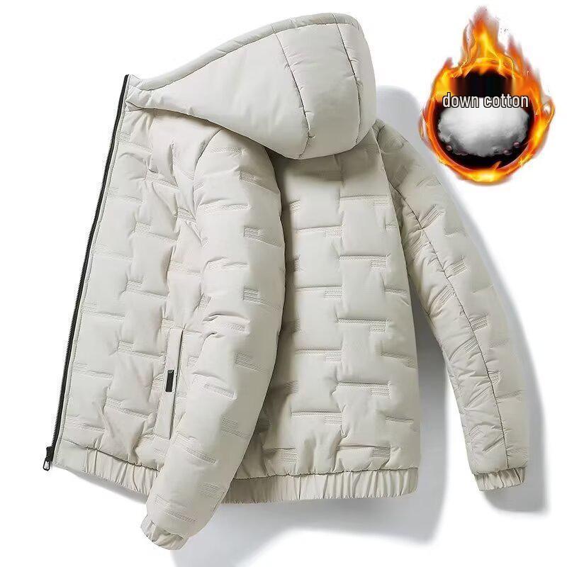 

Men s Plus Size Hooded Cotton Jacket - Lightweight, Loose, and Warm for Autumn/Winter XL хакі