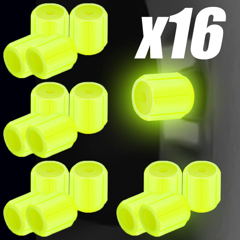4/8/16 ks Auto Svítící Víčko Ventilku Pneumatiky Fluorescenční V Noci Svítící Motocykl Kolo Tryska Kola Víčka Ventilků Pneumatiky Automobilu Svítící Víčka