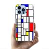 TOPLBPCS Mondrian Grid Cases Phone Case For Iphone 17E 16E 17 Air 16 Pro Max 15 Pro 14 Plus 11 13 12 Mini Cover Cases Compatible