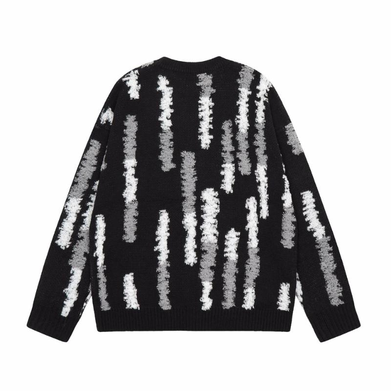 Autumn and Winter Tide Street Color Lazy Wind Coarse Knitwear Tide Men and Women Sweater Lovers