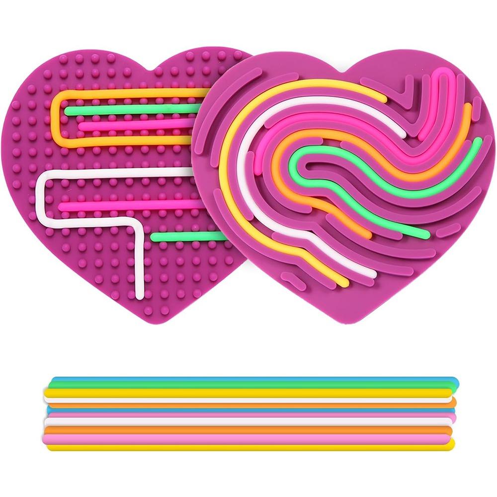 

Силиконовая игрушка-фиджет, двухсторонняя силиконовая игрушка-успокоитель для мелкой моторики Heart