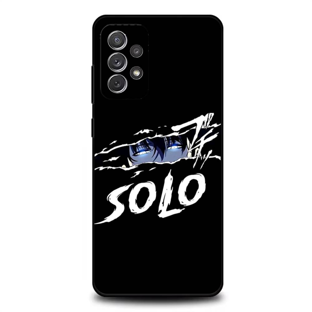 Anime Solo L-Leveling Phone Case For Samsung S25,S24,S21,S22,S23,S30,Ultra,S20,Plus,Fe,Lite,Note,10,9,5G Black Cover