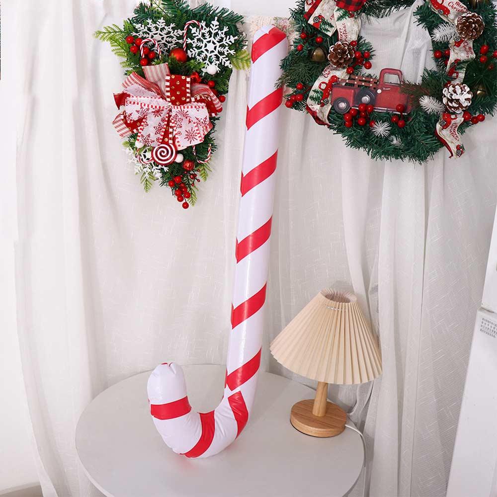 Inflatable Indoor Outdoor New Year Party Candy Cane Stick Christmas Supplies Balloons Party Favors