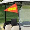 Bike Flags With Pole For Safety Orange Triangle Golf Cart Wheelchair Flag High Visibility Pennant Retractable Waterproof