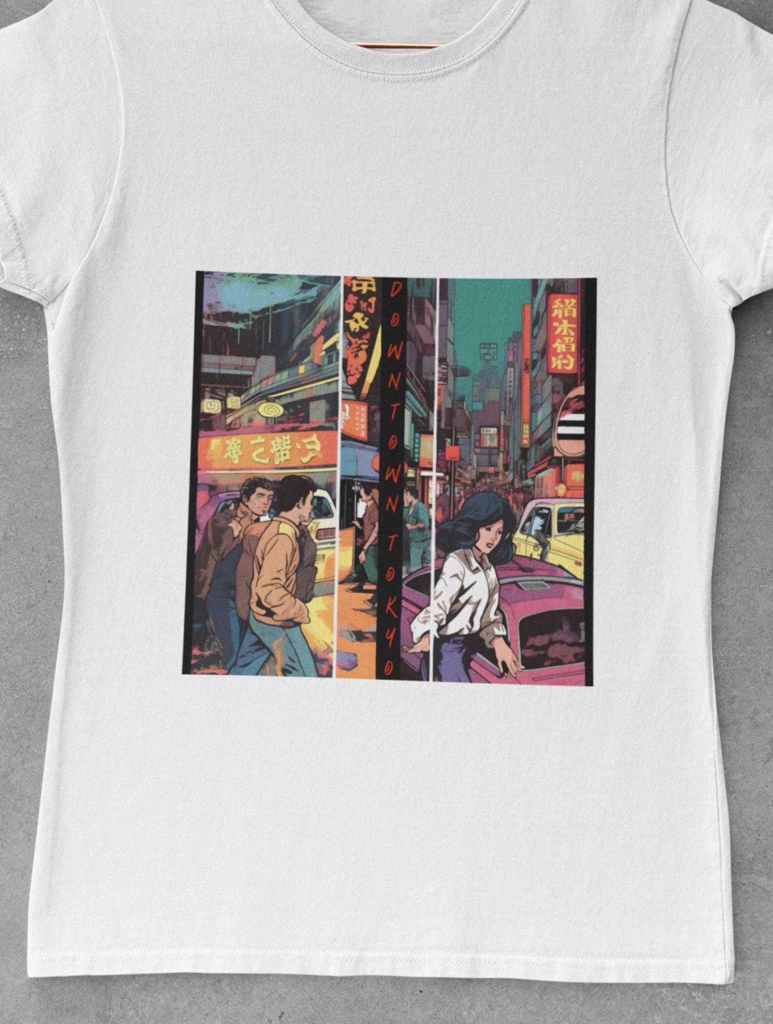 Tokyo Nights T-Shirt: Comic Book Metropolis Design L