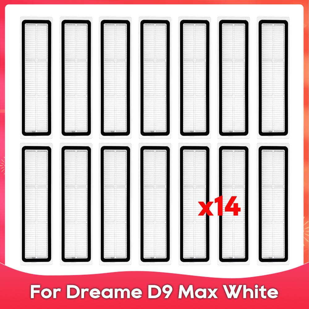Fit For ( Dreame D9 Max White / RLD33GA ) Roller Side Brush Hepa Filter Mop Cloths Rag Robot Vacuum Cleaner Accessory Spare Part
