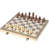 15 Inch Chess Set, Foldable Chess and Draughts Set, Brown