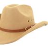 Ethnischer Stil Breitkrempig Gesäumt Kunstleder Gürteldekor Jazzhut Western Cowboy Cowgirl Fedora Hut Modeaccessoires