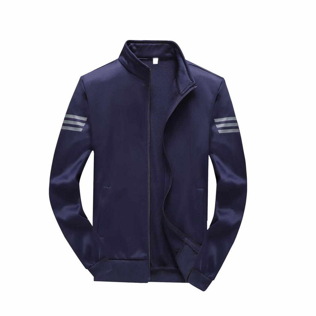 Men's Spring/Autumn Three-Piece Running Suit: Cardigan & Long Pants for Middle-Aged & Elderly Casual Wear