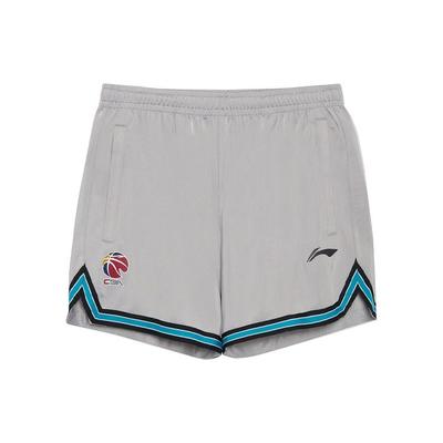 Li Ning CBA Professional Basketball Series Knitted Loose Sports Casual Shorts Men Shorts Silver-Gray AAPR407-2
