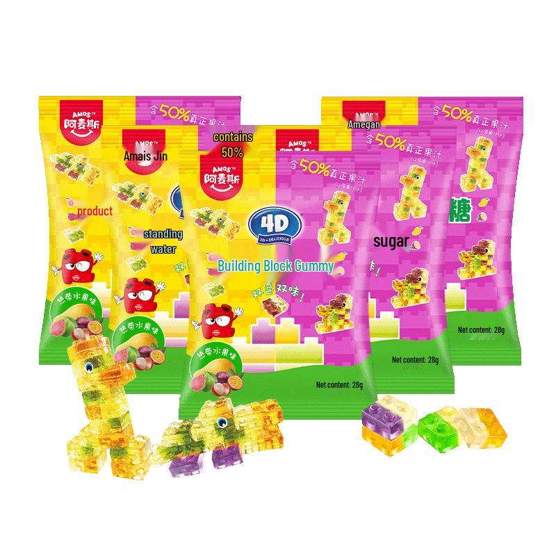 

Amos 4D Building Block Fruit Gummy Candy