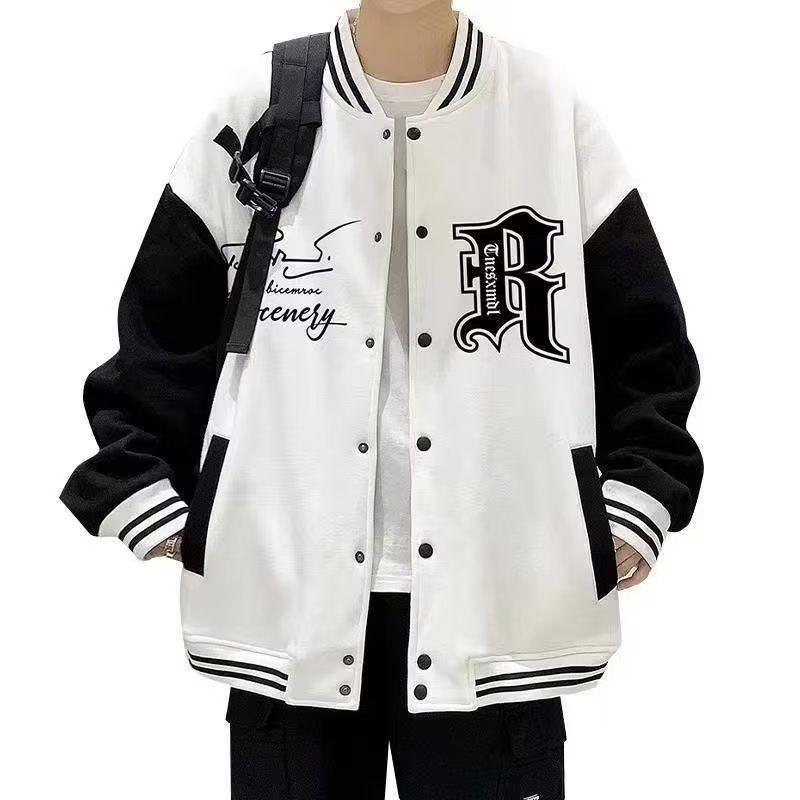 Men's Autumn Fashion Embroidered Thin Baseball Jacket