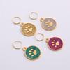 Free Custom Dog Id Name Tag Personalized Pet Dog Tags Anti-Lost Cat Tags Pet Paw Glitter Pendant Chihuahua Collar Accessories