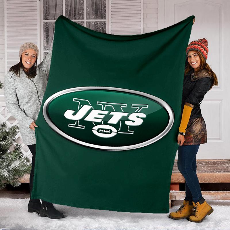 New York Jets logo printed blanket—lightweight,soft,warm;versatile blanket all seasons—perfect as &air-conditioning throw,nap blanket