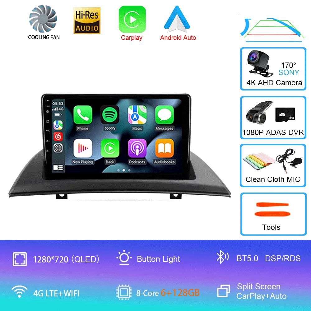 For BMW X3 E83 2004 2005 2006 2007 2008 - 2012 Car Radio Android 14 Navigation GPS Multimedia Player Stereo wifi+4G Carplay BT