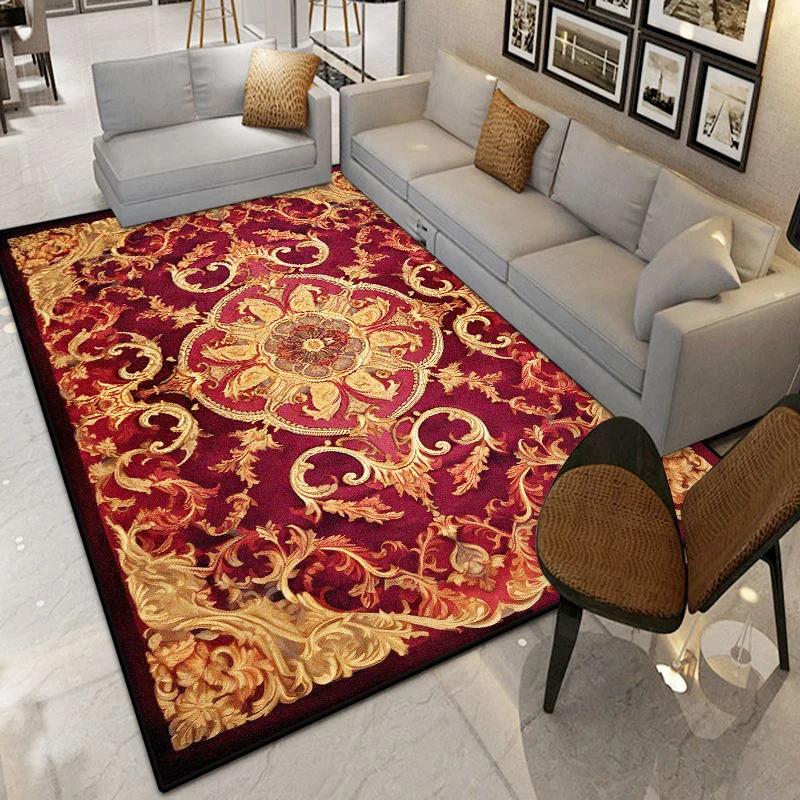 Retro European Style CARPET FOR LIVE ROOM Decoration Bedroom Washable Cloakroom Lounge Rug Non-slip Coffee Tables Mat Floor Mats