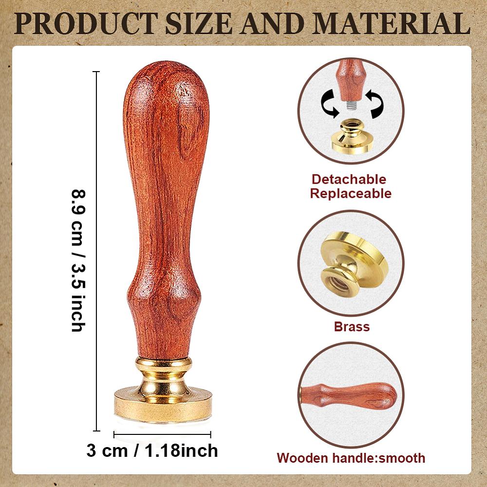 1set Brass Wax Seal Stamp with Handle for DIY Scrapbooking Fox 89x30mm
