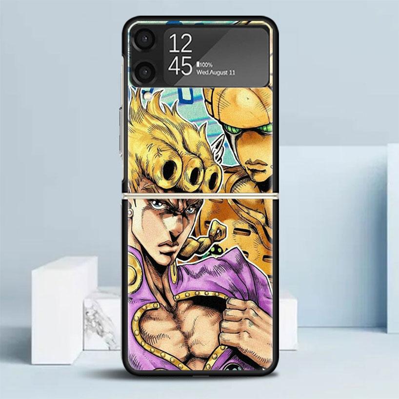 JoJo Adventure Giorno Giovanna Phone Case For Samsung Galaxy Z Flip7 Flip6 5G Flip5 Flip4 Flip3 ZFlip 7 6 3 4 5 Shockproof Back