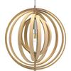 LED Ceiling Light - TOMONS - Wooden Sphere - 40 Cm - Adjustable - Vintage Modern Style