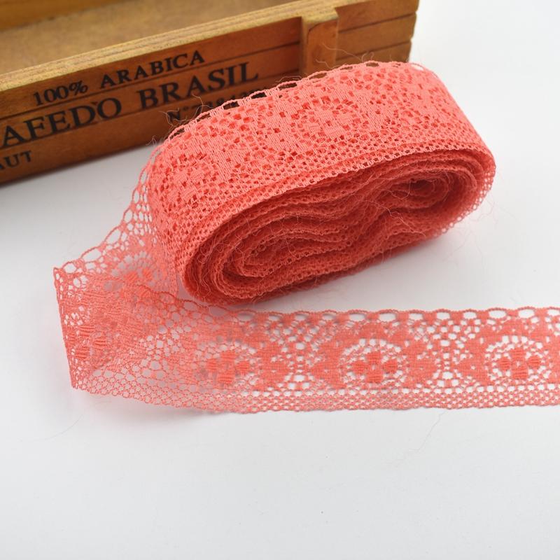 10 Yards High Quality Beautiful White Lace Ribbon Tape 40MM Lace Trim DIY Embroidered For Sewing Decoration African Lace Fabric